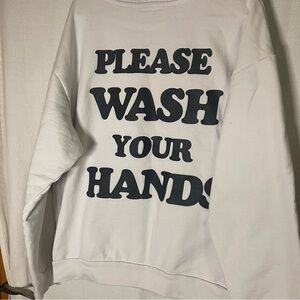 TALENTLESS White Cotton Sweatshirt